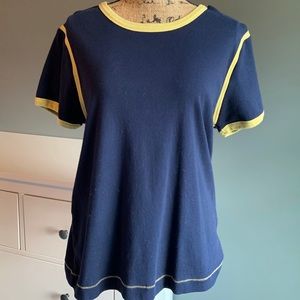 ModCloth blue w/ yellw trim vintage inspired shirt
